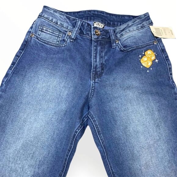 Disney Star Wars Retro Bellbottom Flair Jeans Falcon - Picture 3 of 5